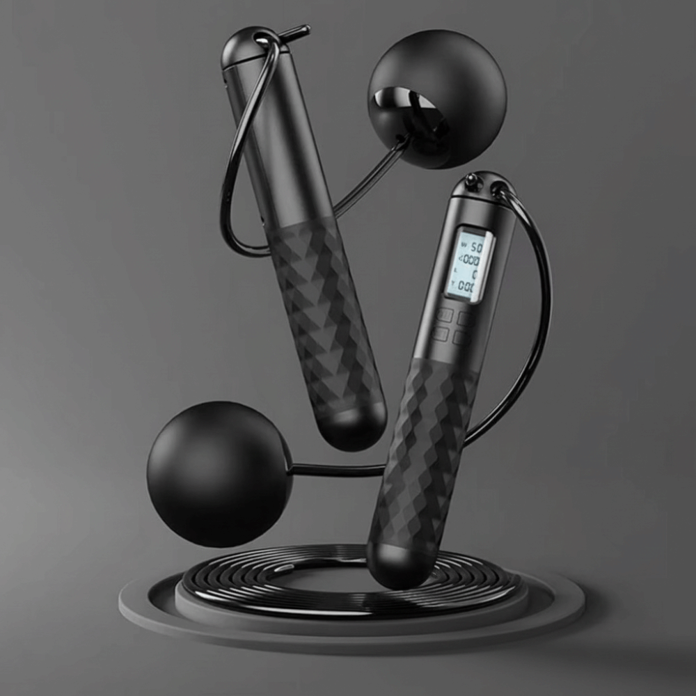 Smart Jump Rope Digital Counter - Draagbaar draadloos springtouw zonder koord, anti-slip,