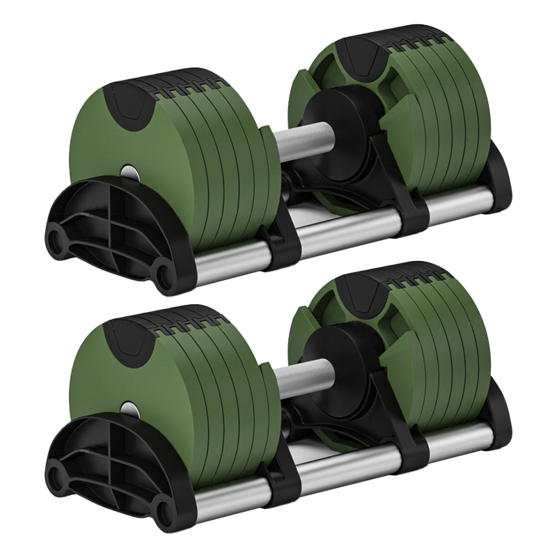 Adjustable Dumbbell Pair 40Kg - Vrije gewichten ronde gewichthefdumbbells 40kg 24kg