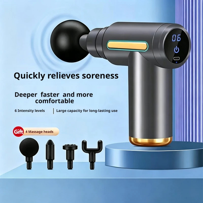 Electric Massage Gun Deep Tissue - 6-speeds mini elektrische fascia gun diepe