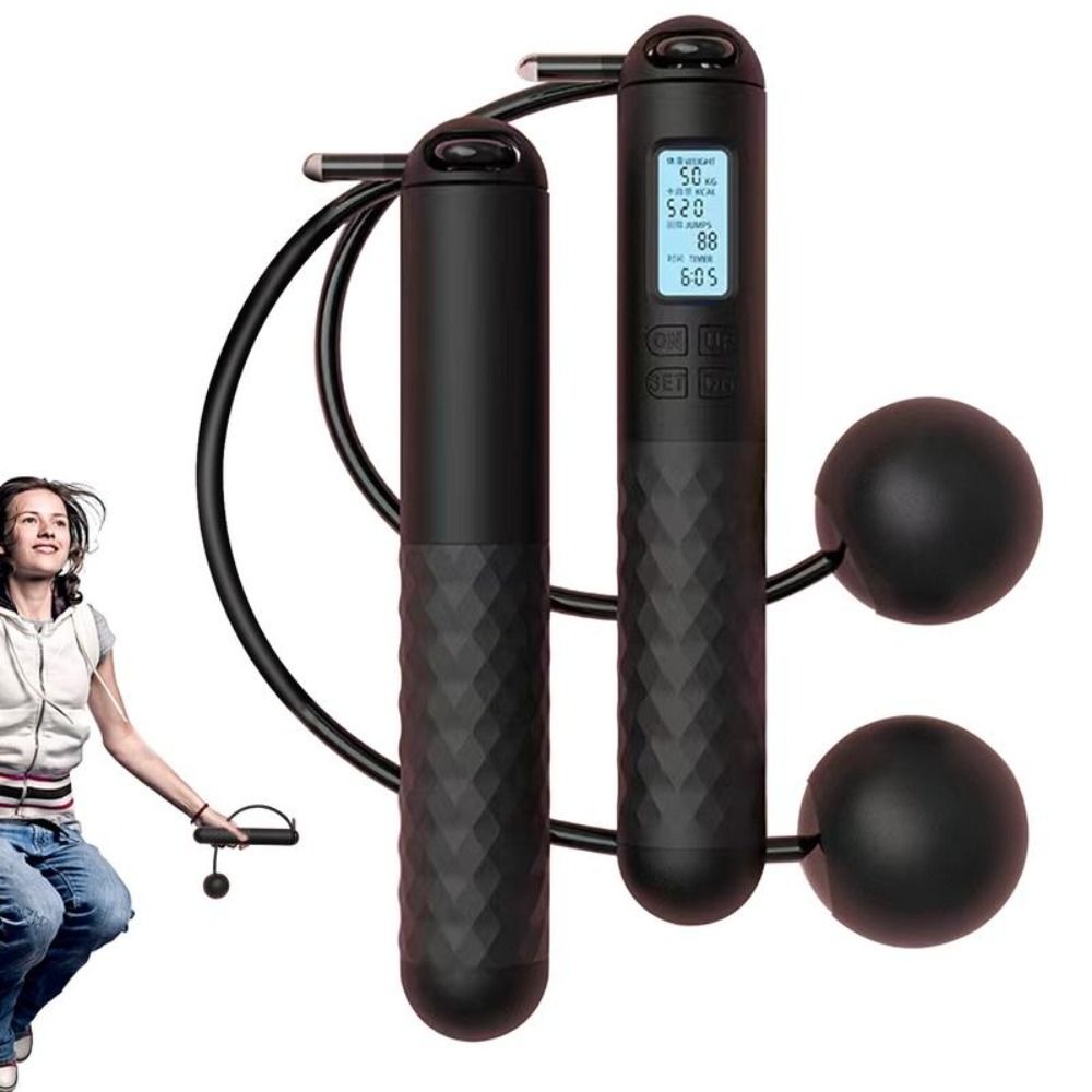 Smart Jump Rope Digital Counter - Draagbaar draadloos touwloos springtouw met teller