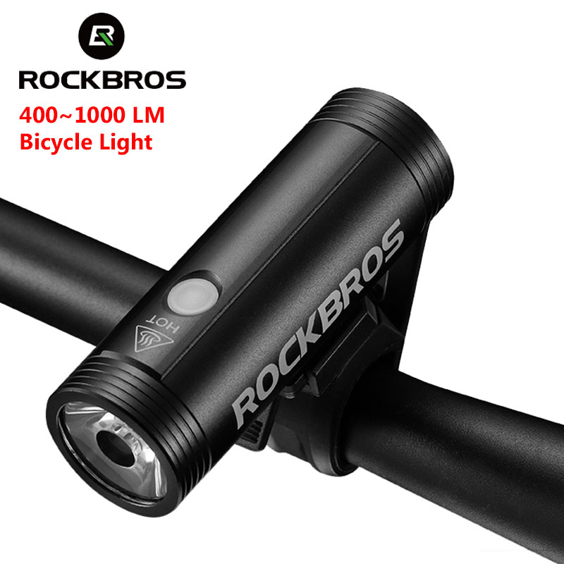 Rechargeable Bicycle Headlight 1000 Lumen - ROCKBROS Fietslicht Voor Fietsen Zaklamp 400-1000Lumen