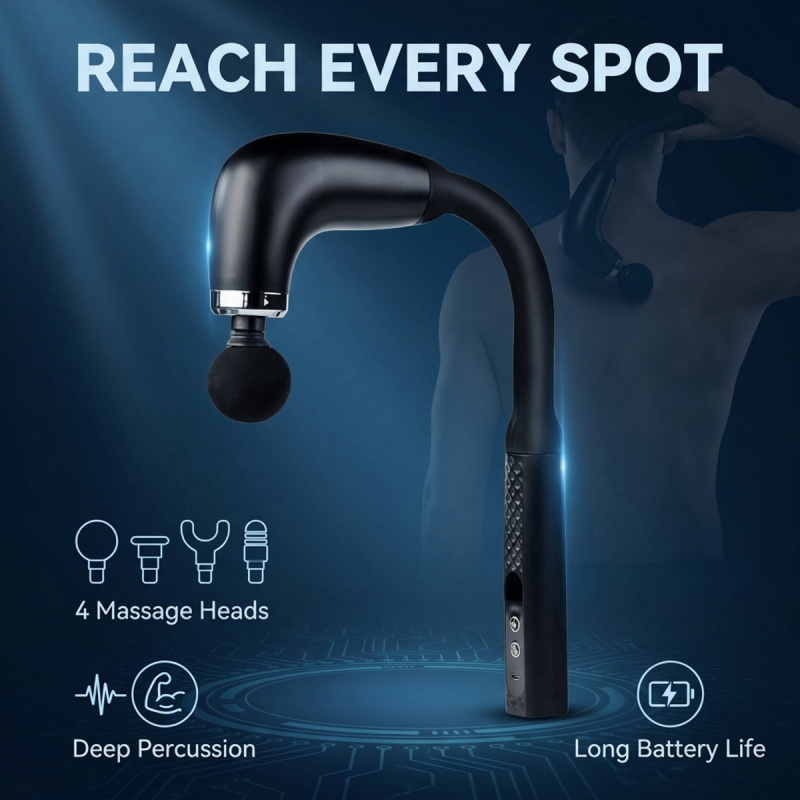 Electric Massage Gun Deep Tissue - Elektrische spiermassagegun met 4 opzetstukken, diepe