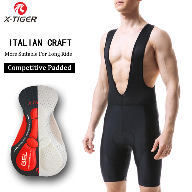 Padded Cycling Shorts 5D Gel - X-TIGER Fietsbroek Fiets 5d Gel Gewatteerde