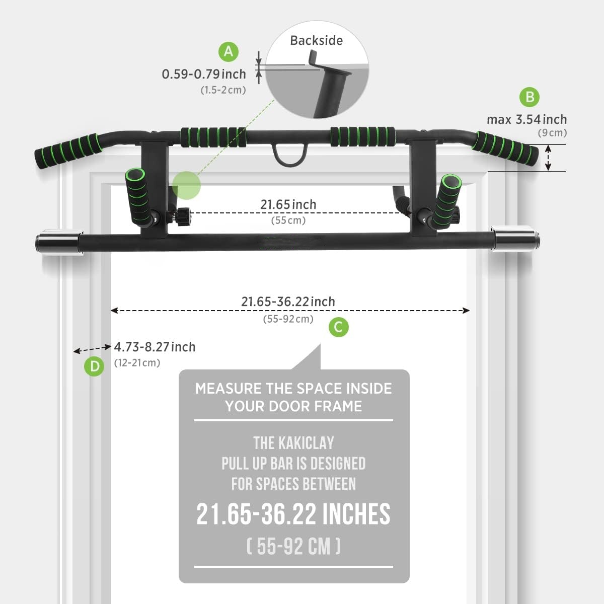 Door Pull Up Bar No Screw - Wellshow Sport Deurkozijn Pull-up Bar Chin-up