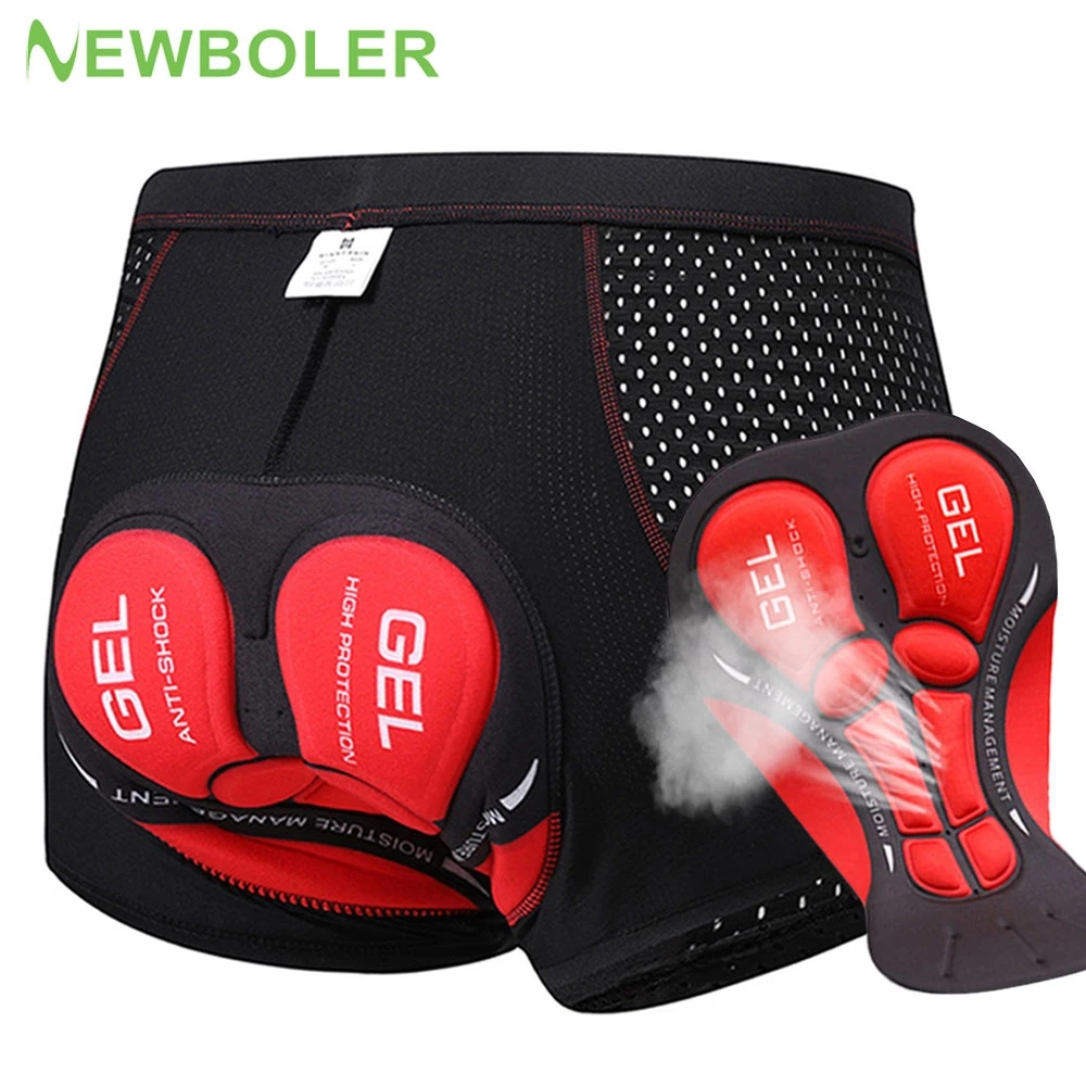 Padded Cycling Shorts 5D Gel - NIEUWBOLER Fietsbroek Ademend Mesh Fietsondergoed 5D