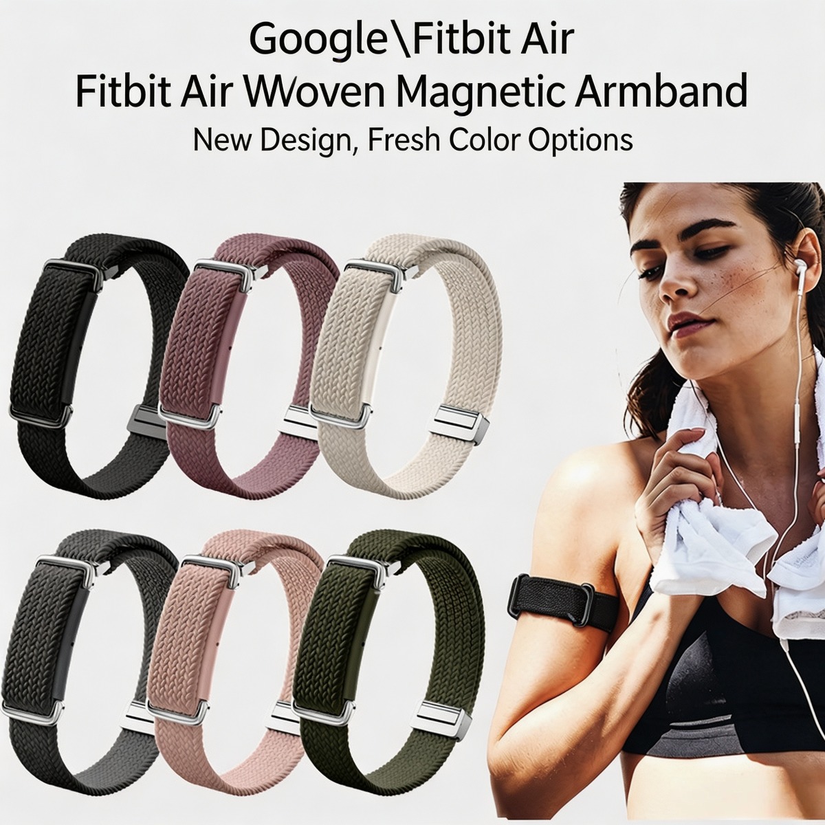 Resistance Bands Set With Handles - Nylon polsband & armband voor Google