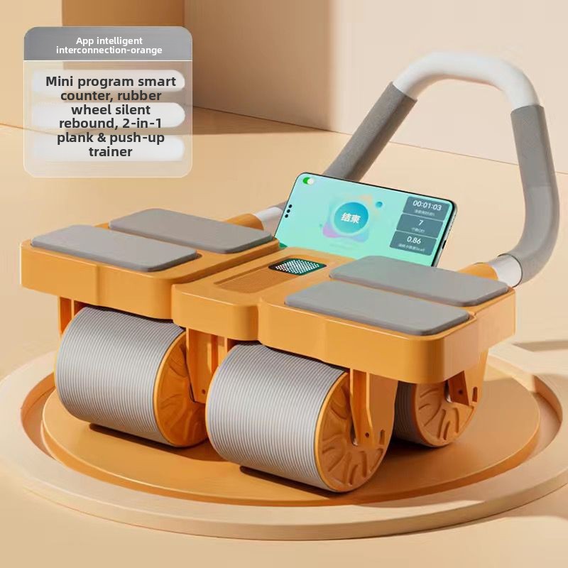 Ab Roller Wheel With Elbow Support - Vierwielige elleboogsteun buikwiel buikspierrotatie elastisch rollend