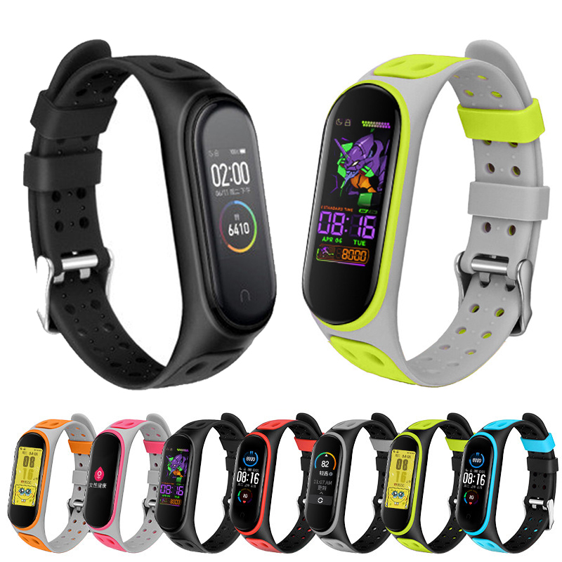 Resistance Bands Set With Handles - Voor Mi Band 3/4/5/6/7 Twee Kleur