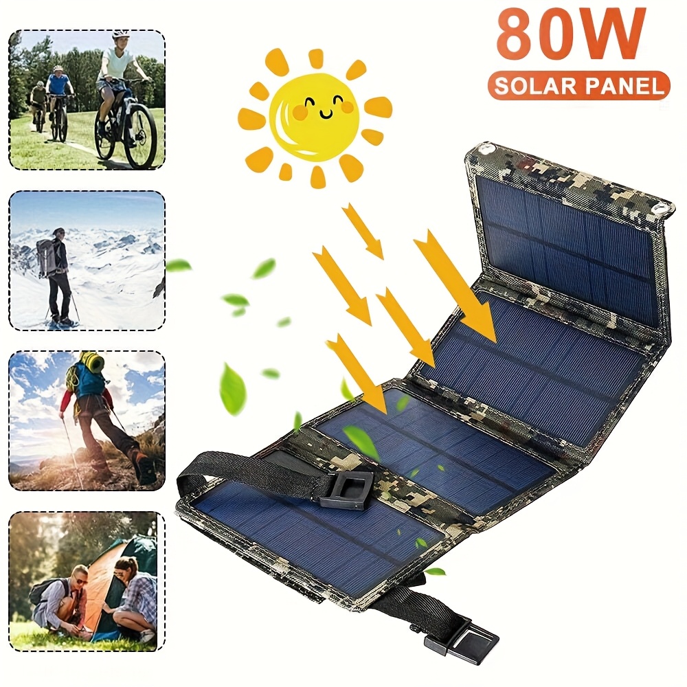 Hiking - [Zonnepaneel] 80W draagbaar opvouwbaar zonnepaneel |