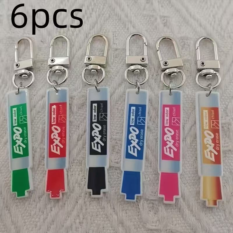 6 stuks acryl pen-sleutelhange - Hiking recensie en prijs