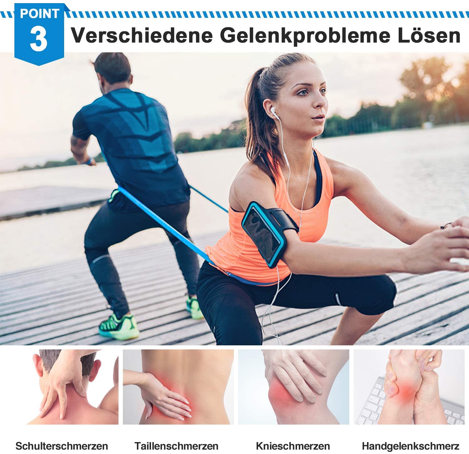 Elastische fitnessbanden 3-del - Pilates Bar Kit With Resistance Bands recensie en prijs