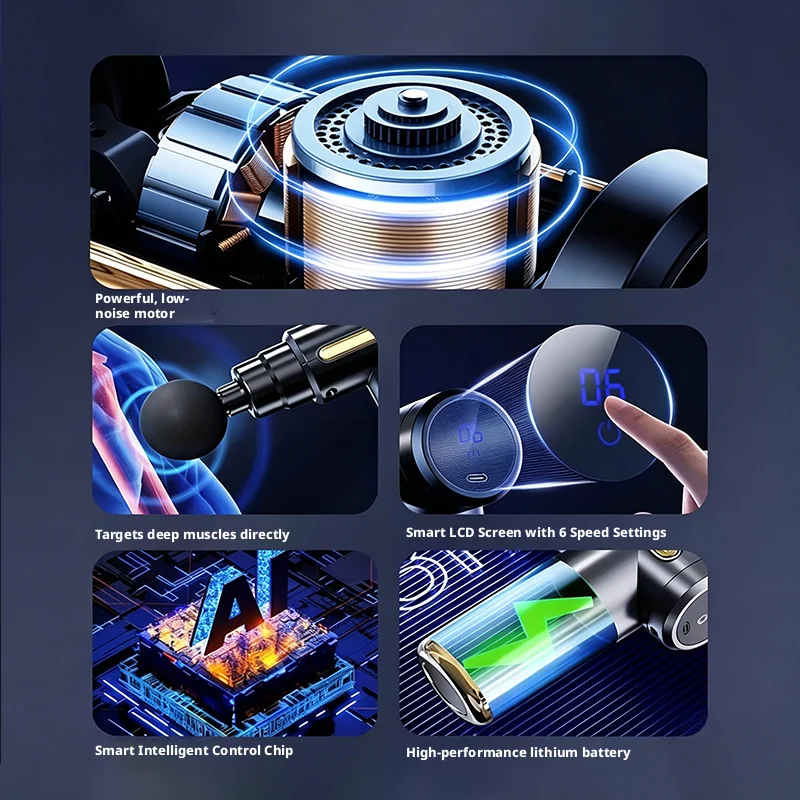 6-speeds mini elektrische fasc - Electric Massage Gun Deep Tissue recensie en prijs