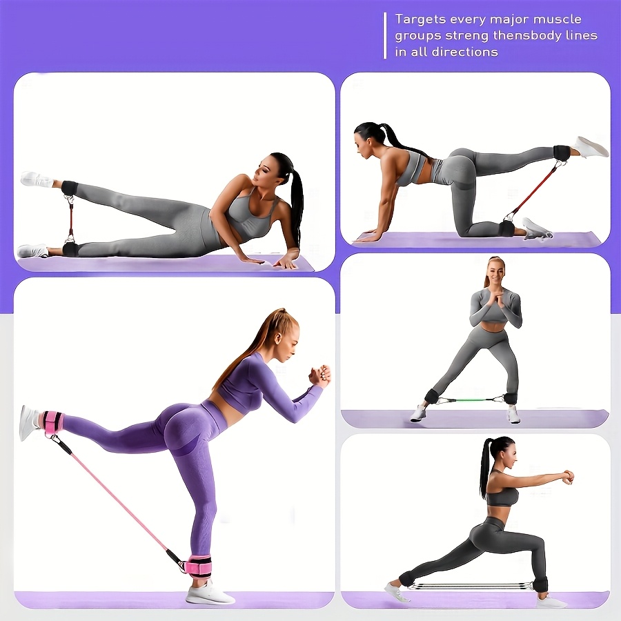 5 stuks enkelweerstandsbanden, - Pilates Bar Kit With Resistance Bands recensie en prijs