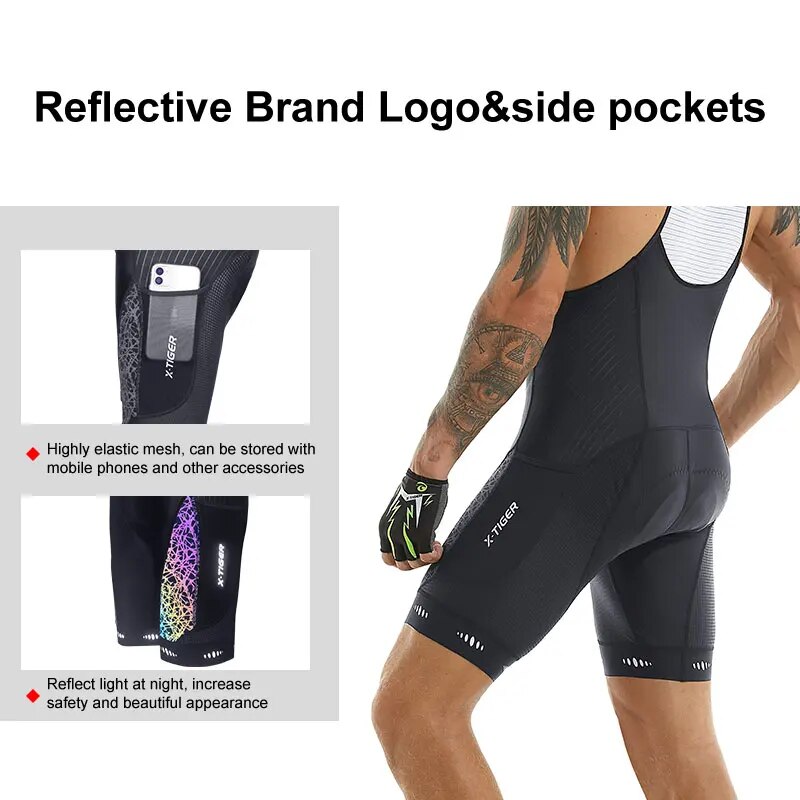 Fietsbib shorts 5D gelpad moun - Padded Cycling Shorts 5D Gel recensie en prijs