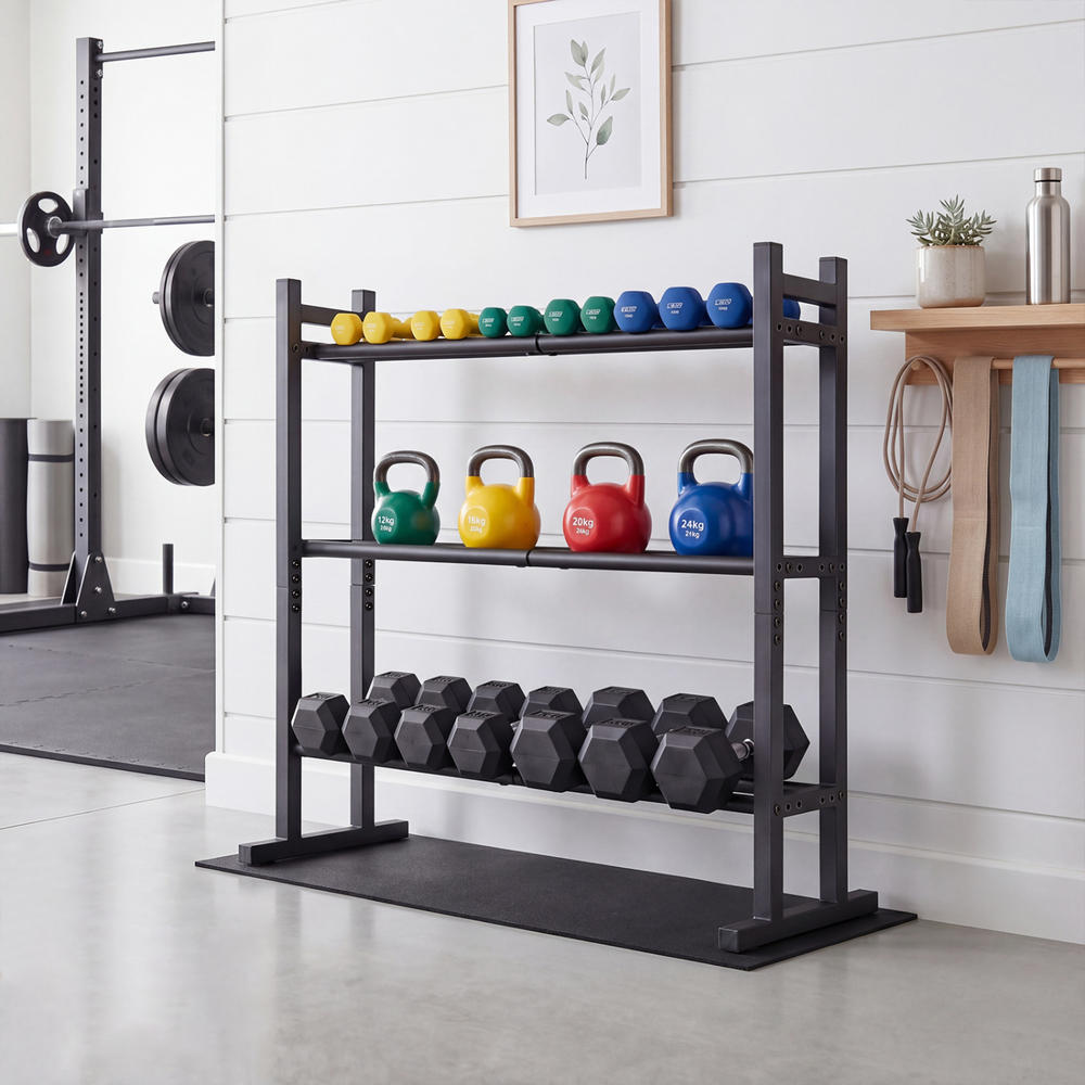 Zware 3-laags dumbbellrek, poe - Fitness Equipment recensie en prijs