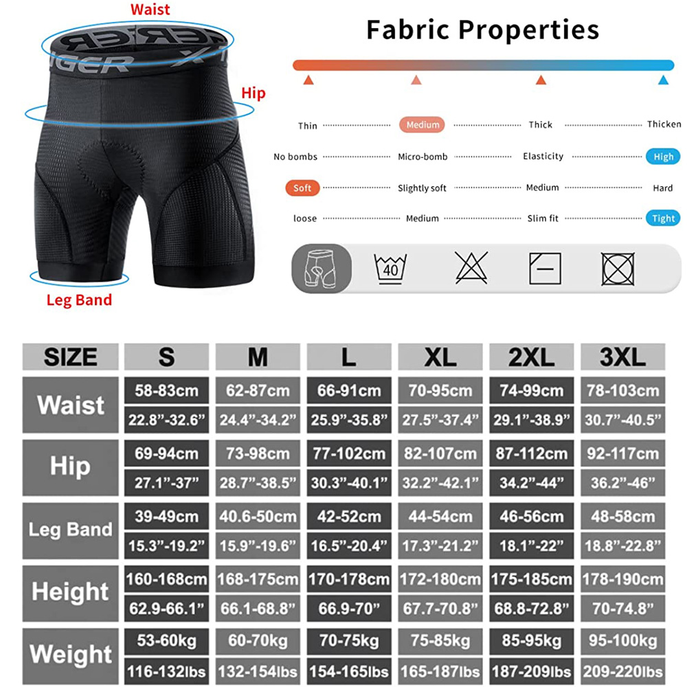 X-TIGER heren fietsondergoed s - Padded Cycling Shorts 5D Gel recensie en prijs