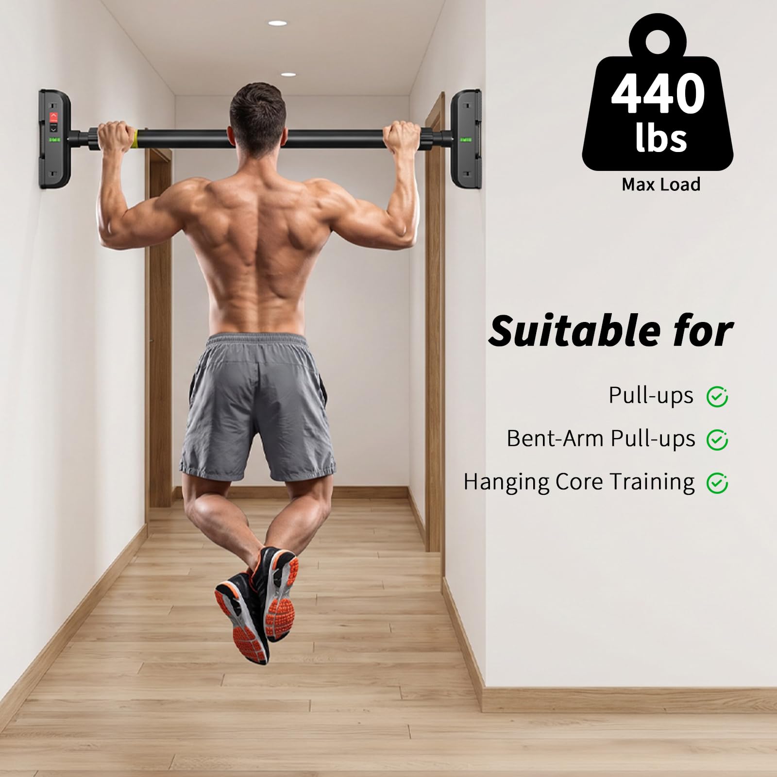 Pull-up bar voor deurkozijn, d - Door Pull Up Bar No Screw recensie en prijs